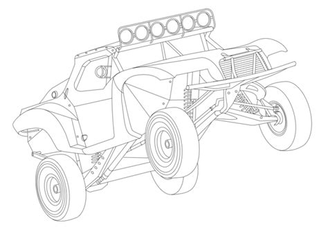 baja trophy truck colouring page racing colour colouring pages