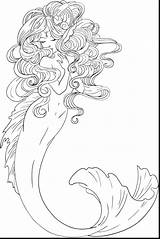 Coloring Mermaid Pages Advanced Getdrawings sketch template