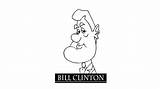 Bill Clinton Draw sketch template