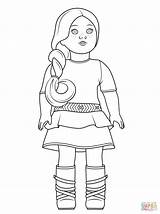 Standing Coloring Girl Pages Color Getcolorings Printable sketch template