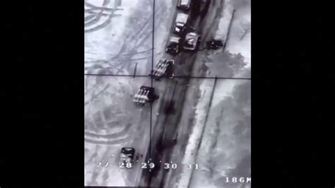 footage appears  show ukrainian drone destroying russian missile