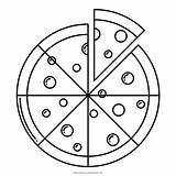 Pizzas Fatiada Ultracoloringpages Mozzarella Pngwing W7 sketch template
