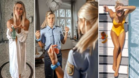 germany s hottest policewoman told to stop posting sexy