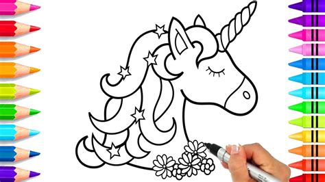 drawing unicorn coloring pages  kids
