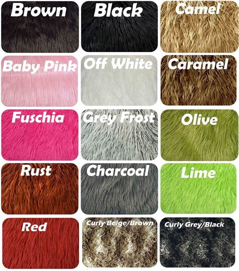 image  faux furs  colors  inches   yard faux fur fabric yards pink faux fur
