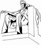 Monumento Estatua Colorear Abraham Lincon sketch template