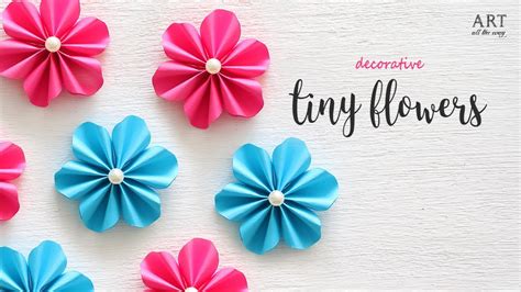diy tiny paper flowers flower making diy flower youtube