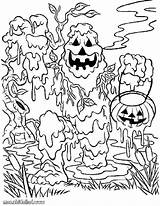 Halloween Coloring Pages Scary Spooky Boys Printable Thomas Train Very Sheets Printables Getdrawings Print Kids Color Getcolorings Colorings Cat sketch template