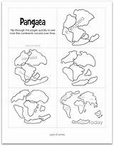 Continental Pangea Drift Worksheets Science Flip Earth Book Activities Continents Worksheet Map Puzzle Pangaea Plate School Tectonics Drawing Cut Layers sketch template