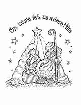 Nativity Coloring Pages Printable Jesus Print Shines Bethlehem Star sketch template