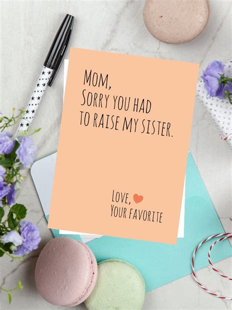 funny mothers day card printable  etsy mothers day gift