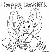 Easter Coloring Bunny Pages Printable Colouring Kids sketch template