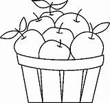 Coloring Basket Fruit Apple Glass Apples Pages Stained Patterns Fruits Box Template Para Fall Pommes Preschool Drawing Worksheets Appels sketch template