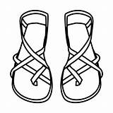 Sandals Coloring Pages Sandal Getcolorings Printable sketch template