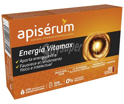 apiserum complemento alimenticio  jalea real vitaminada en practicas capsulas blandas energia
