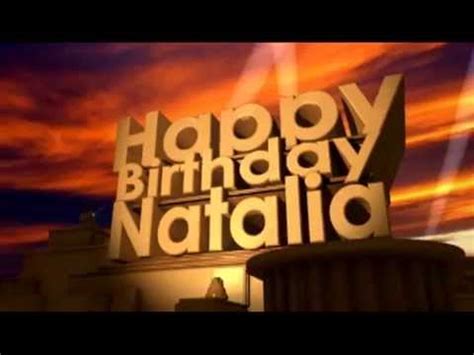 happy birthday natalia youtube