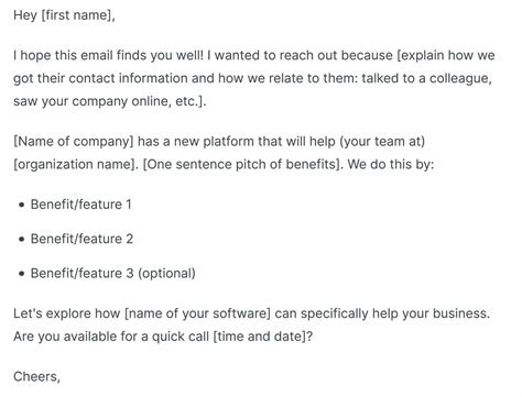 pitch email template