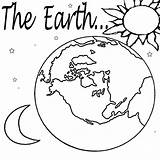 Planet Coloring Pages Kids Getcolorings Earth sketch template