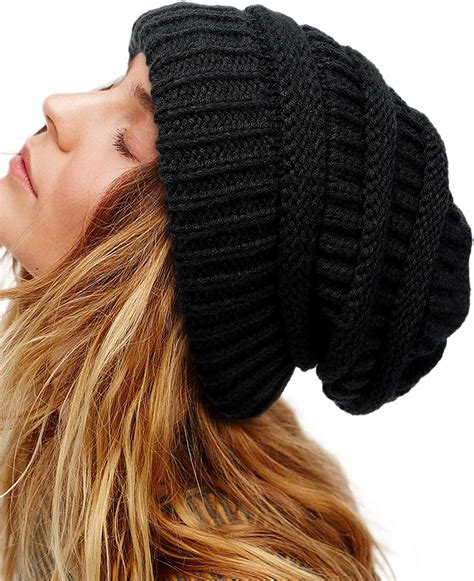 Womens Satin Lined Winter Beanie Hats Cable Knit Beanie For Men Silk