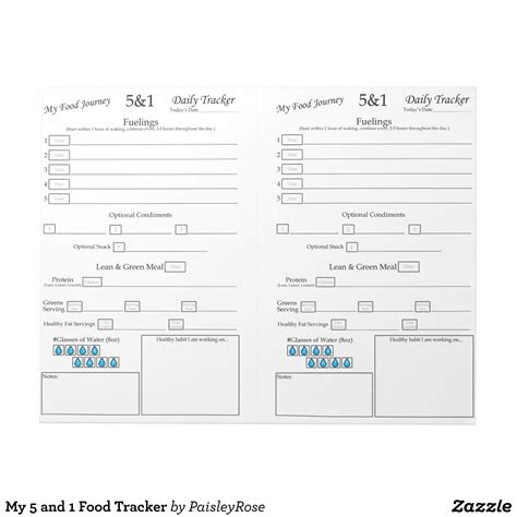 food tracker notepad zazzlecom   food tracker