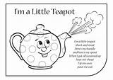 Teapot Little Lyrics Rhymes English Songs sketch template