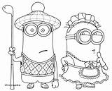 Despicable Coloring Pages Minions Minion Getcolorings Color Print Getdrawings Printable sketch template