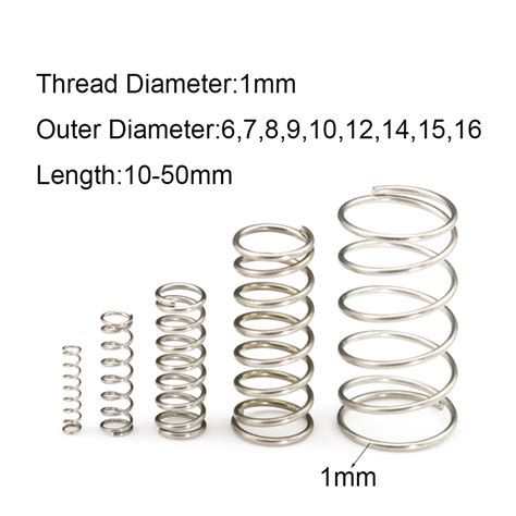 mm wire diameter compression spring  stainless steel small spring pressure ebay