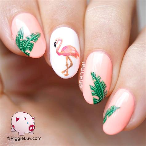 hot flamin flamingo nail art flamingo nails nail art summer trendy