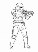 Stormtrooper Trooper sketch template