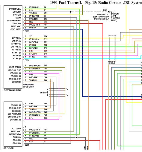 ford taurus car stereo wiring diagram