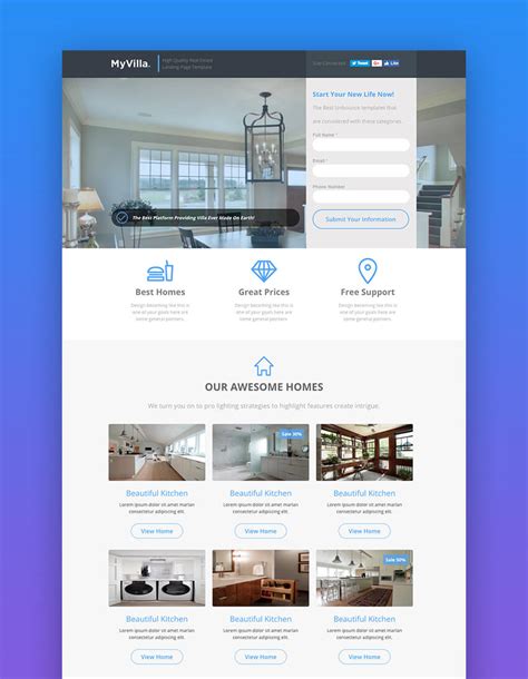 real estate landing page template downloads