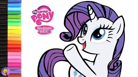 pony coloring book rarity coloring page mlp mlpfim youtube