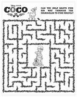 Disney Maze Pages Coco Printable Coloring Activity Adults Kids sketch template