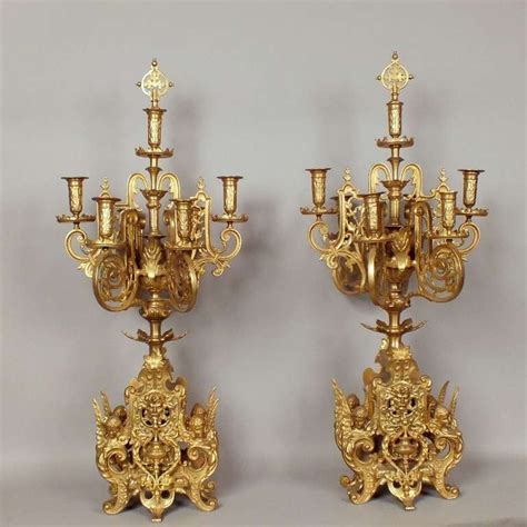 french  piece  gold plated clock set  stdibs