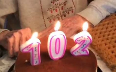 102 year old grandma blows out birthday candles loses teeth video