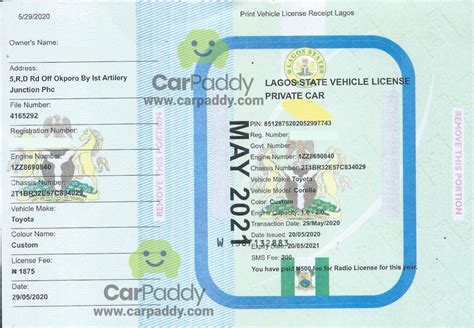 vehicle license      carpaddy blog