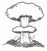 Bomb Mushroom Drawing Cloud Atomic Clipart Nuclear Line Explosion Draw Era Atom Cliparts Drawings Clip Simple Clipground Paintingvalley Library Enemy sketch template