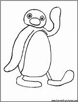 Pingu Coloring Pages Cartoon Color Fun Printable Popular Penguin sketch template