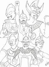 Ultraman Coloring Pages Zero Template sketch template