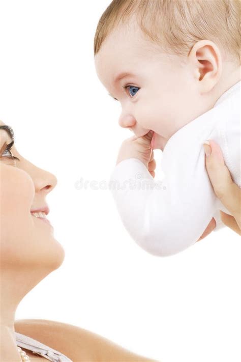 baby  mama stock image image   healthy blue