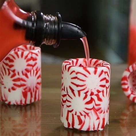Candy Cane Shot Glasses With Candy Cane Vodka Tipsy Bartender