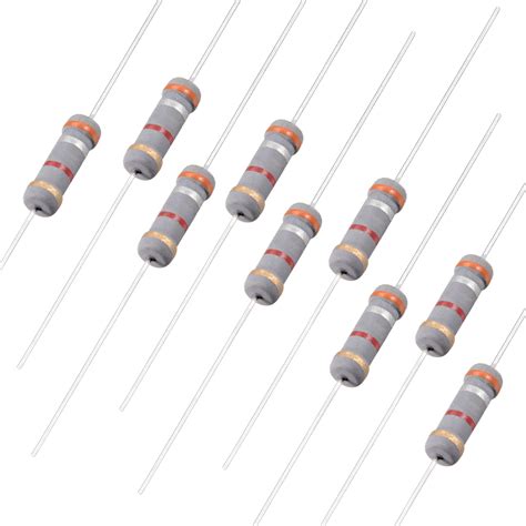 pcs axial carbon film resistors  ohm  tolerances  color