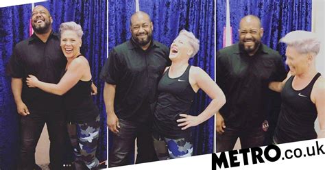 pink s burly bodyguard keeps her out of jail as she