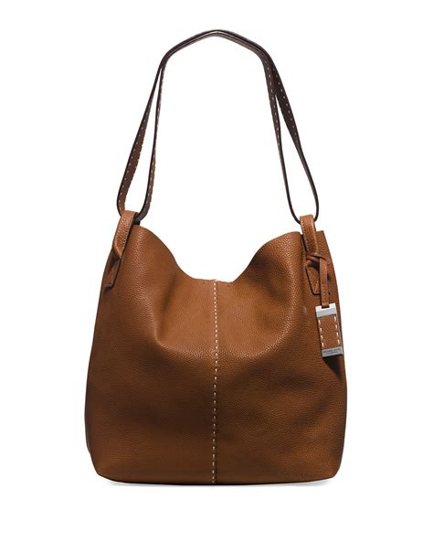brown leather hobo style handbag keweenaw bay indian community