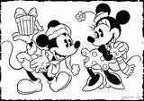 Mickey Mouse Coloring Pages Minnie Christmas Disney Gangster Printable Kissing Getcolorings Mini Colorine Cooper Popular Print Color Coloringhome sketch template
