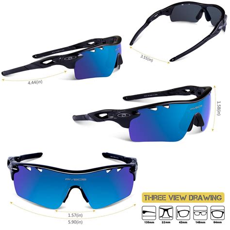 rivbos 801 polarized sports sunglasses sun glasses with 5