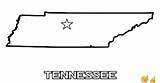 Coloring Tennessee State Map sketch template