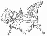 Coloring Horse Pages Carousel Horses Flowers Arabian Christmas Deviantart Vines Printable Drawings Adult Color Adults Print Colouring Flowery Wagon Beautiful sketch template