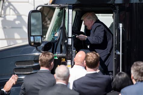 donald trump had a big day of playing with trucks