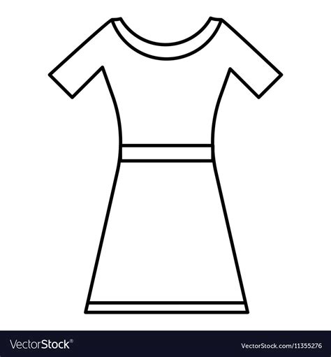 dress icon outline style royalty  vector image